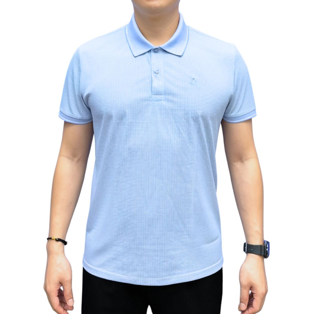 ÁO POLO NAM NOVELTY REGULAR FIT SPUN POLY HOA VĂN XANH NATMINMPLR261021N