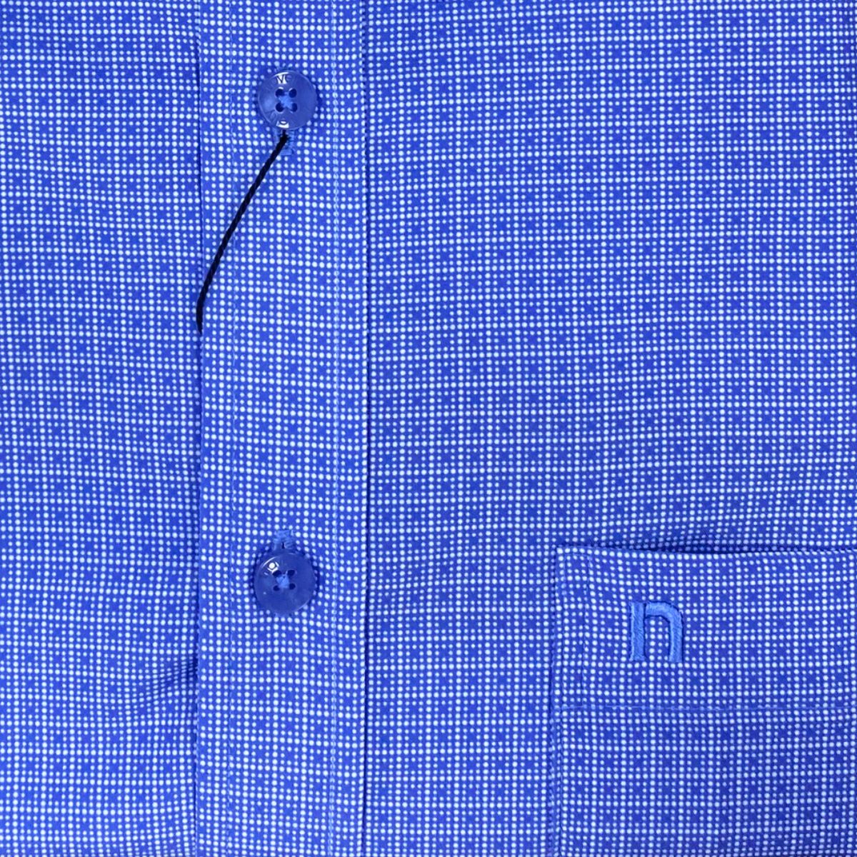 ÁO SƠ MI NAM NGẮN TAY NOVELTY CASUAL SPUN HOA VĂN XANH NSMMINMPSB250393N