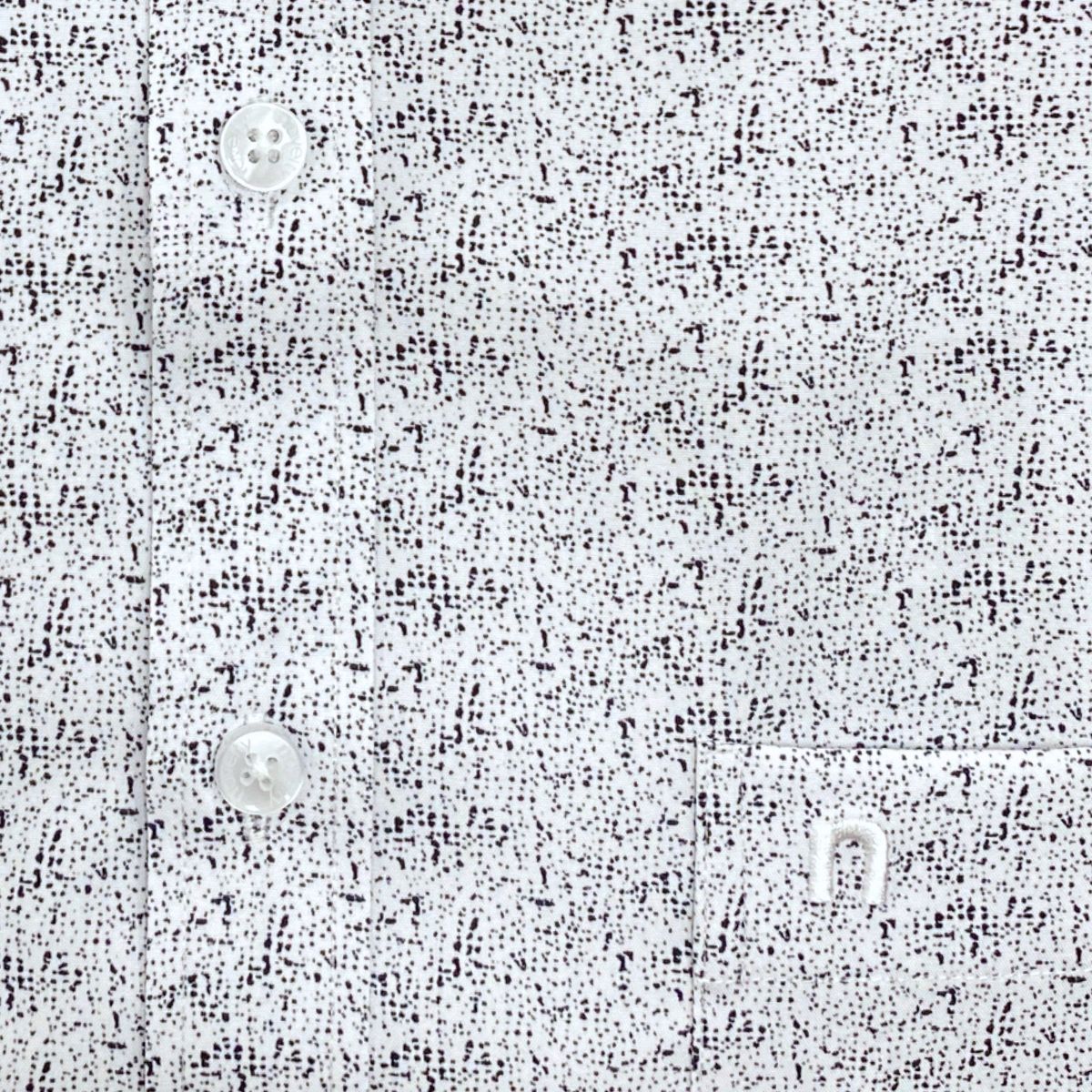 ÁO SƠ MI NAM NGẮN TAY NOVELTY CASUAL SPUN HOA VĂN ĐEN NSMMINMSPB260801N