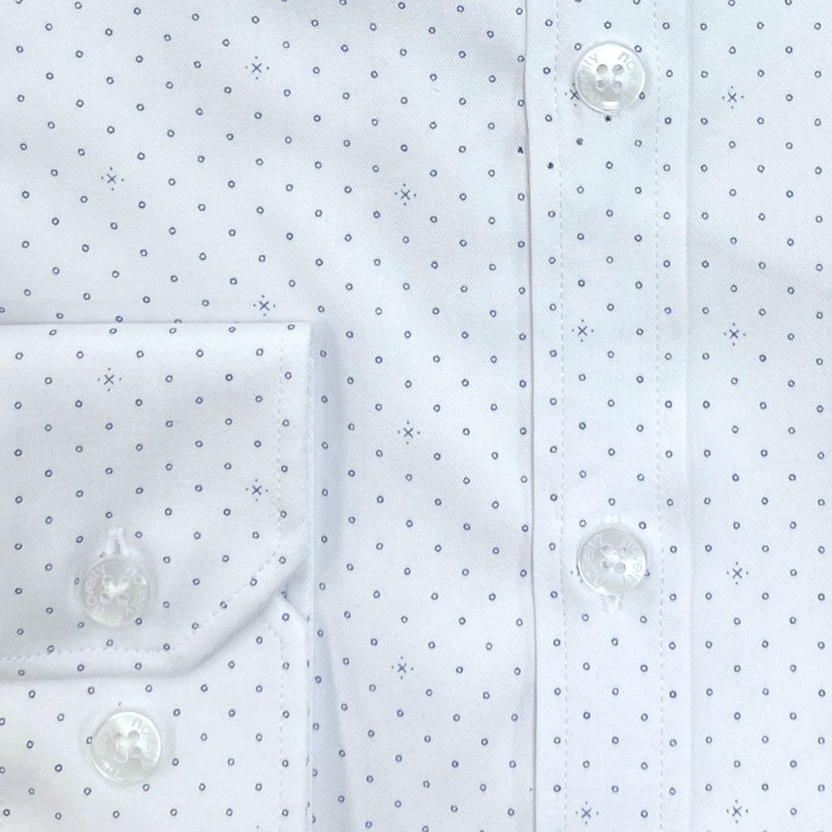 ÁO SƠ MI NAM DÀI TAY NOVELTY REGULAR FIT BAMBOO HOA VĂN TRẮNG NSMMINMT3R260786D