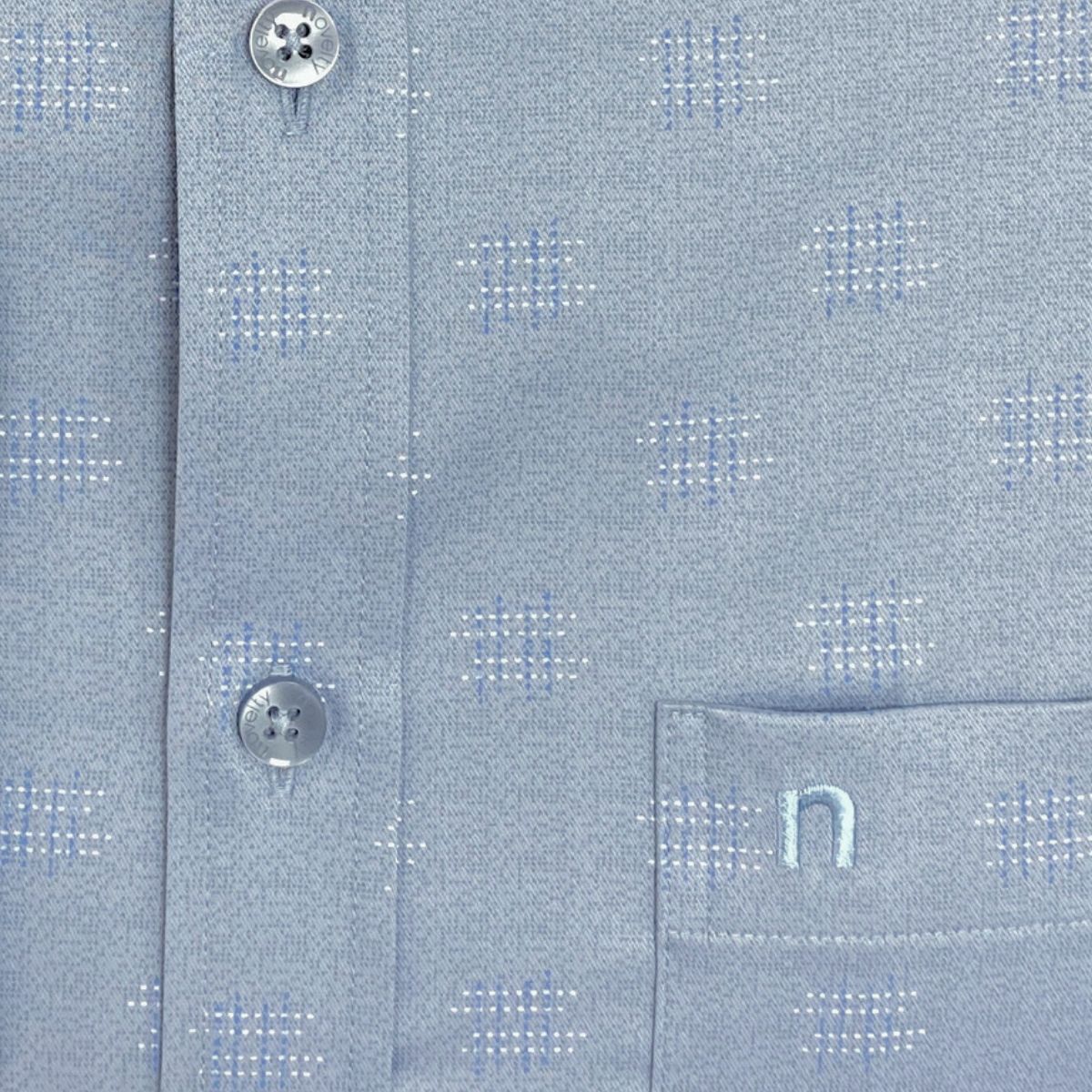 ÁO SƠ MI NAM DÀI TAY NOVELTY CLASSIC BAMBOO HOA VĂN XANH LAM NSMMINMT3C260869D