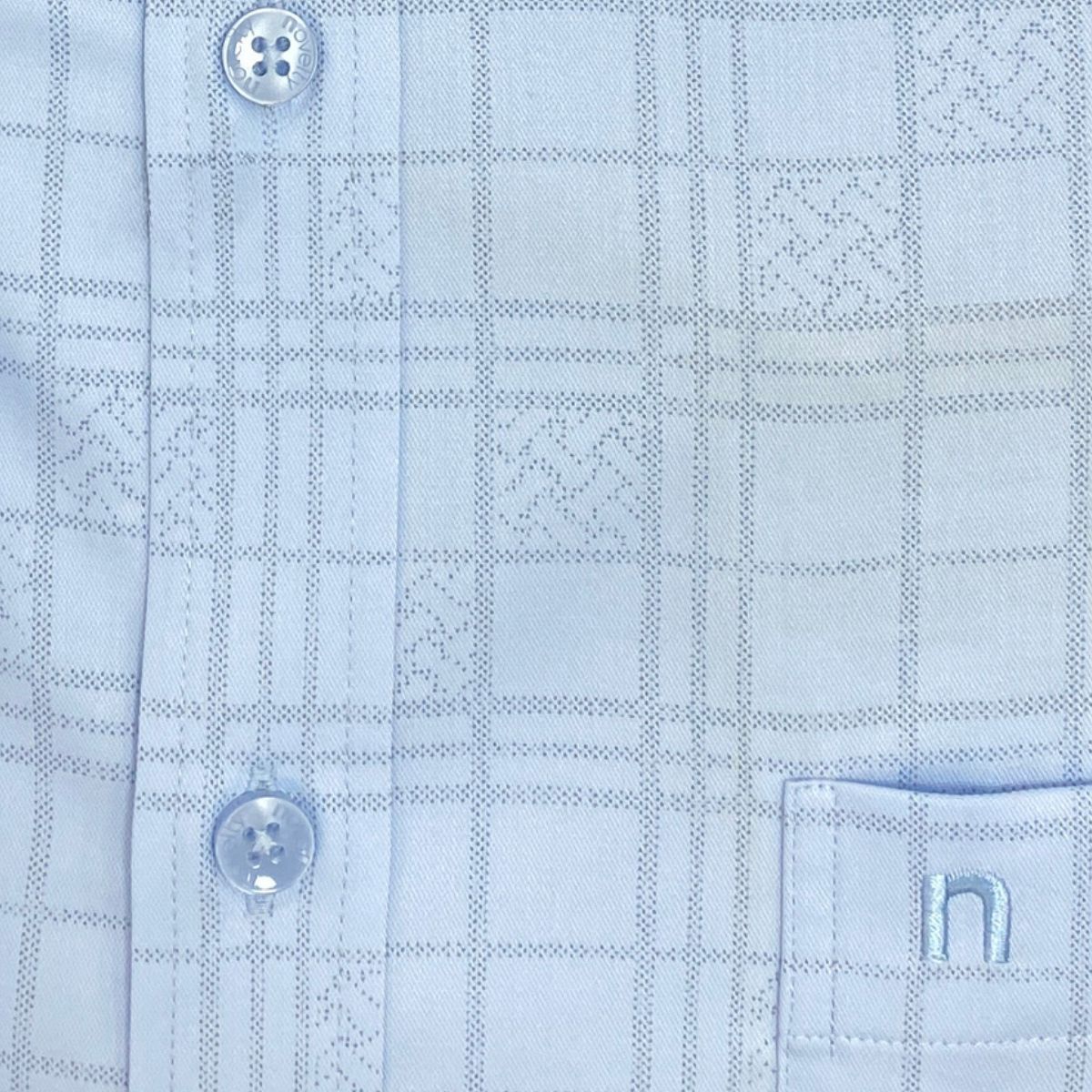 ÁO SƠ MI NAM NGẮN TAY NOVELTY CASUAL BAMBOO CARO XANH NSMMCTMT3B260873N