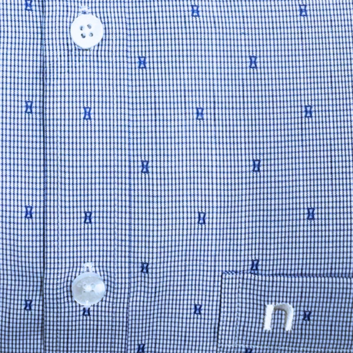 ÁO SƠ MI NAM NGẮN TAY NOVELTY CLASSIC RECYCLED T/C HOA VĂN XANH NSMMINMRCC260885N