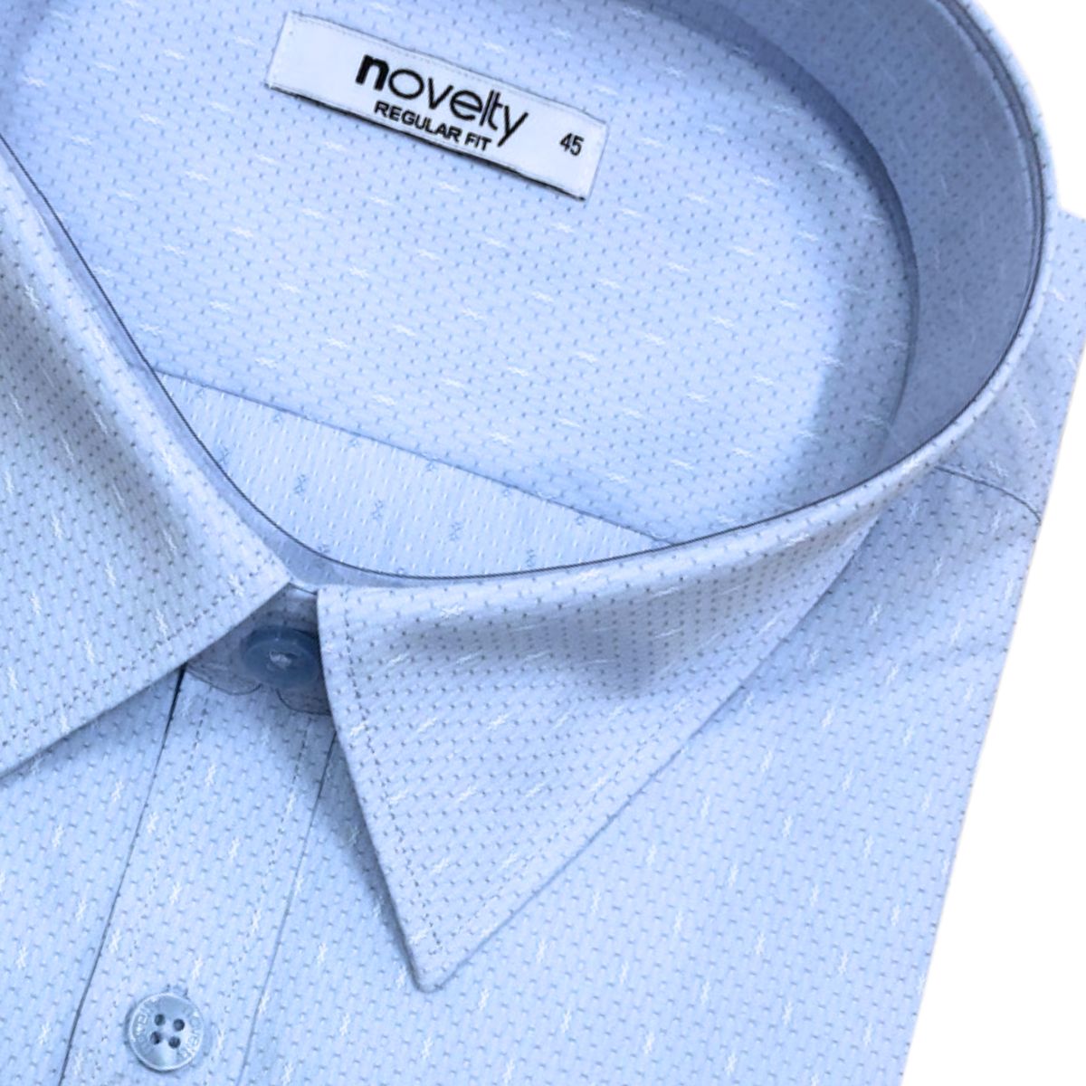 ÁO SƠ MI NAM NGẮN TAY NOVELTY REGULAR FIT RECYCLED T/C SỌC NHỎ NSMMSNMRCR250823N