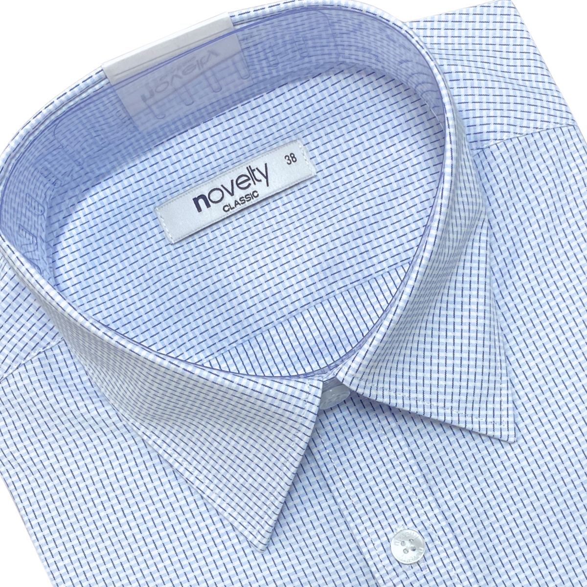 ÁO SƠ MI NAM NGẮN TAY NOVELTY CLASSIC RECYCLED T/C SỌC NHỎ NSMMSNMRCC250828N