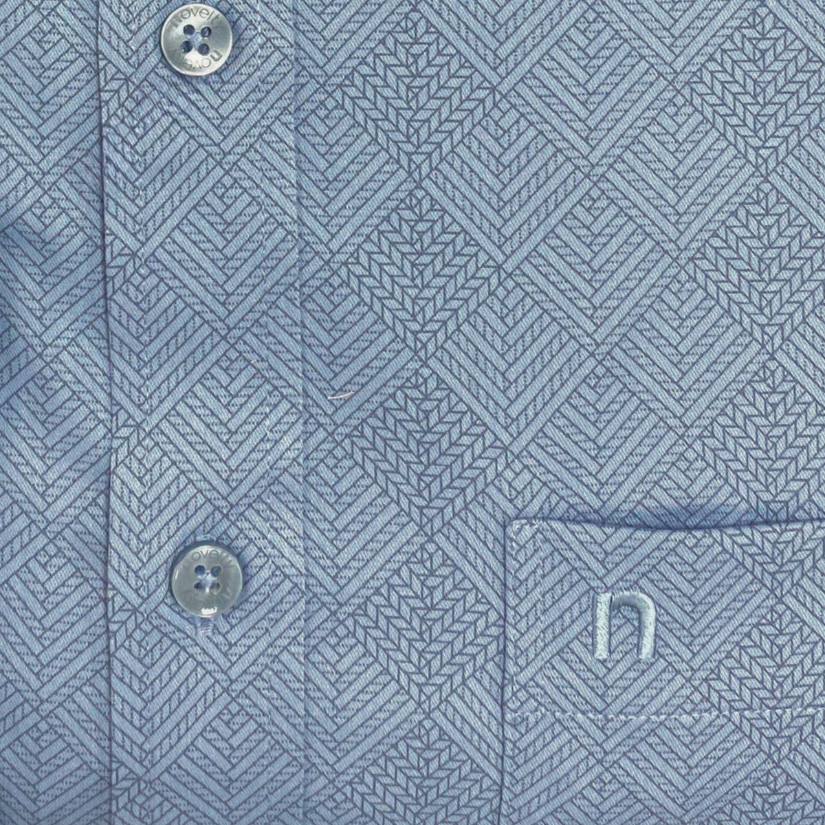 ÁO SƠ MI NAM DÀI TAY NOVELTY CLASSIC BAMBOO HOA VĂN XANH NSMMINMT3C260787D