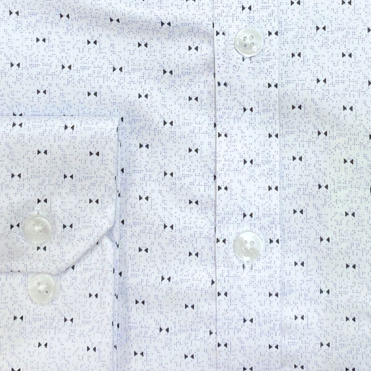 ÁO SƠ MI NAM DÀI TAY NOVELTY REGULAR FIT BAMBOO HOA VĂN TRẮNG NSMMINMT3R260866D