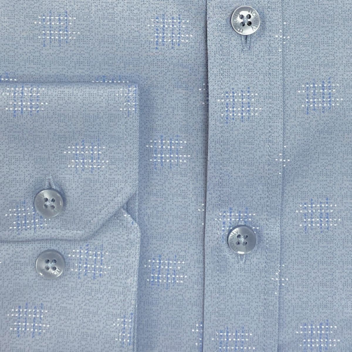 ÁO SƠ MI NAM DÀI TAY NOVELTY CLASSIC BAMBOO HOA VĂN XANH LAM NSMMINMT3C260869D