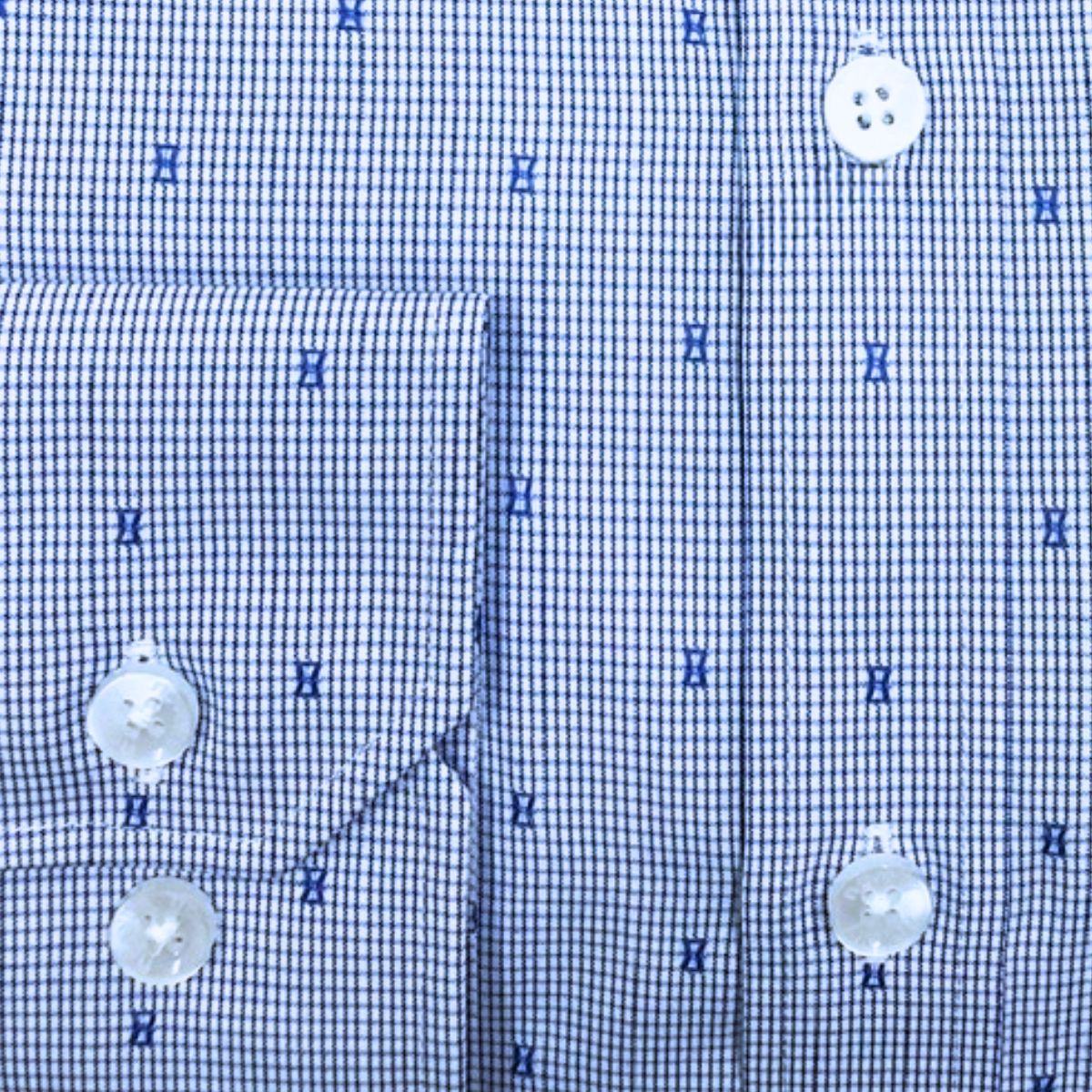 ÁO SƠ MI NAM DÀI TAY NOVELTY CLASSIC RECYCLED T/C CARO XANH NSMMCNMRCC260880D