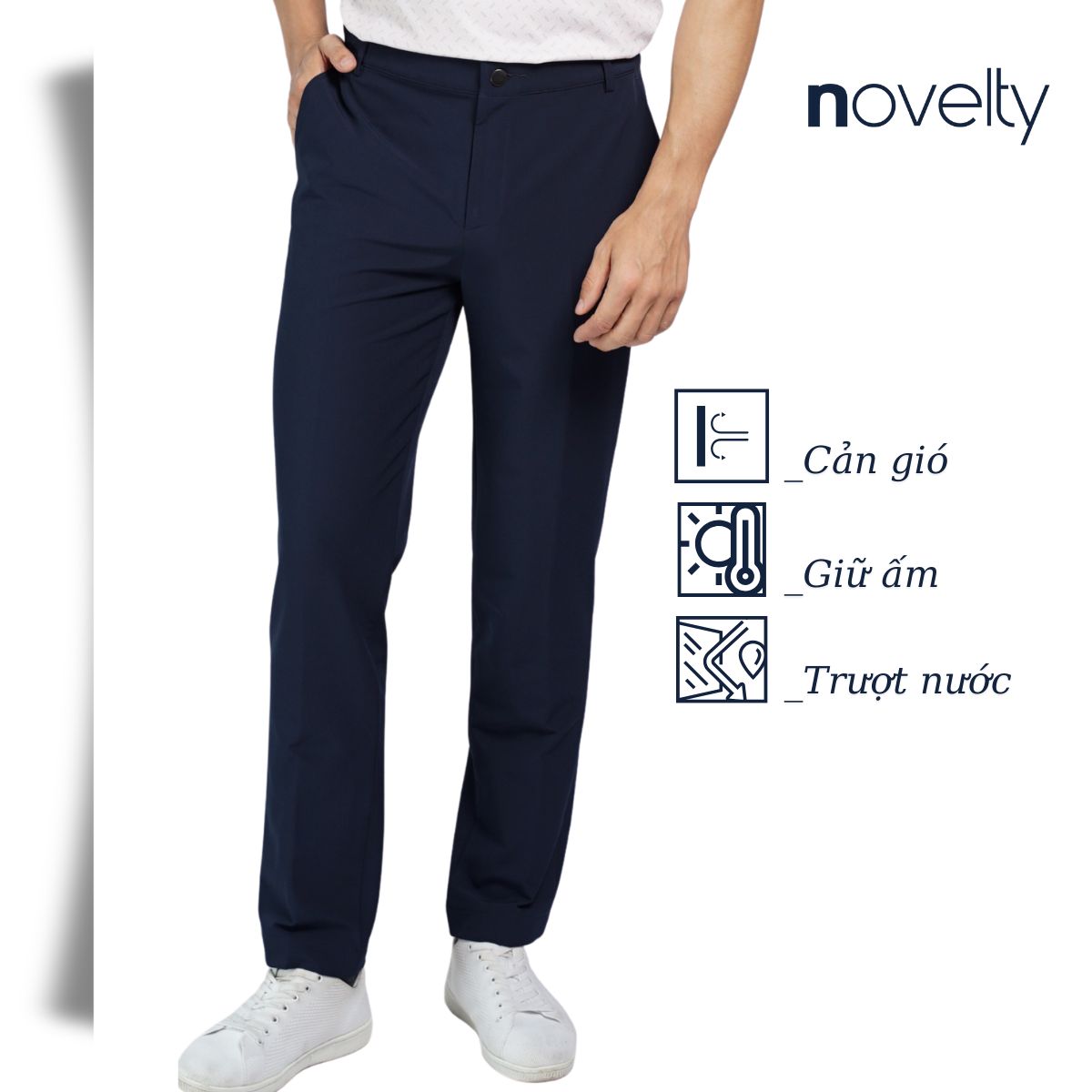 QUẦN THỂ THAO NAM NOVELTY REGULAR FIT MÀU XANH ĐEN NQTMMDMPSR250589D