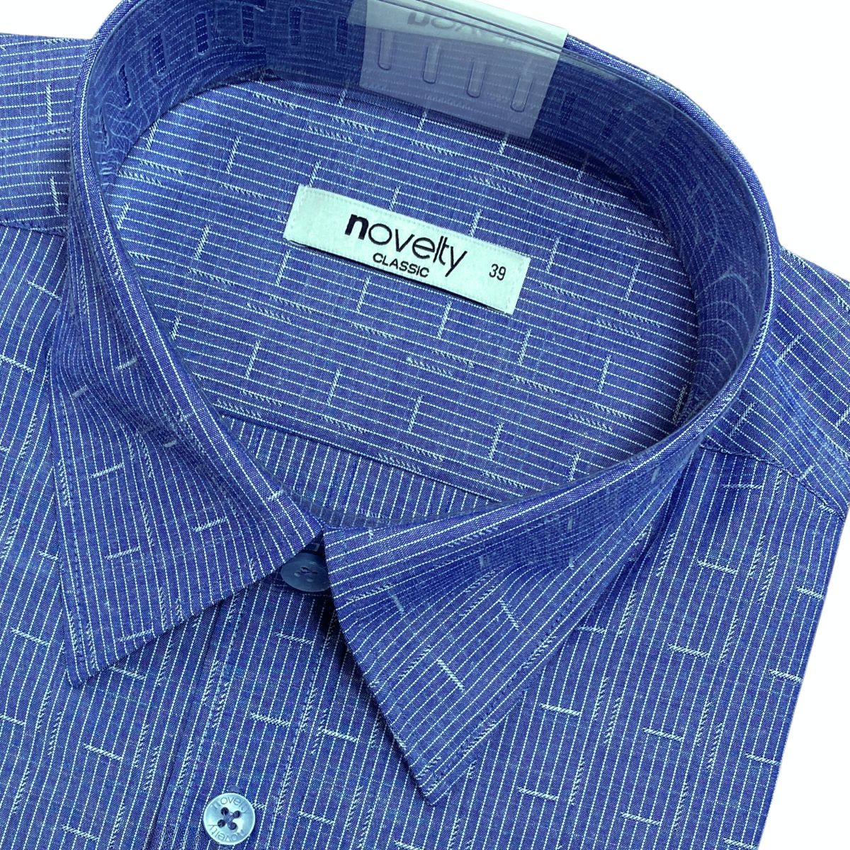 ÁO SƠ MI NAM DÀI TAY NOVELTY CLASSIC RECYCLED T/C CARO XANH DƯƠNG ĐẬM NSMMCNMRCC260878D