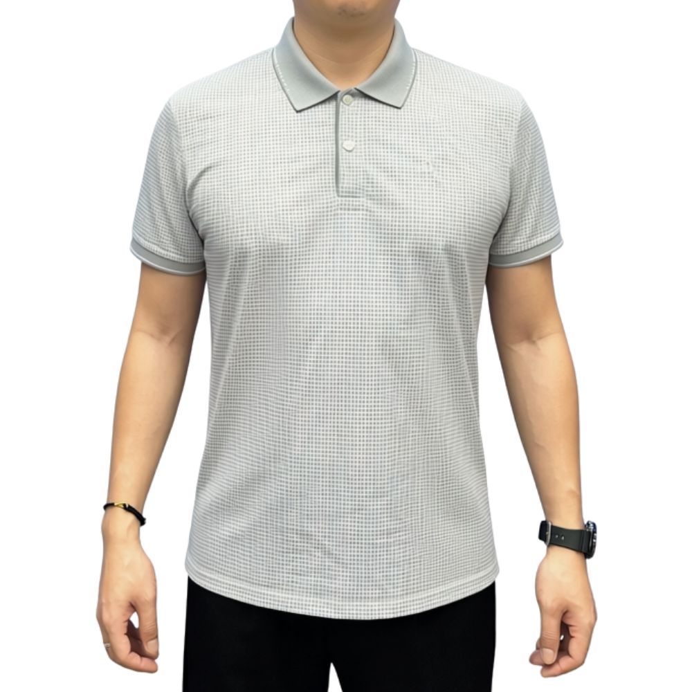 ÁO POLO NAM NOVELTY REGULAR FIT SPUN POLY HOA VĂN XÁM NATMINMPLR261022N