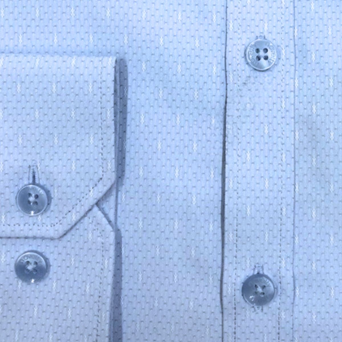 ÁO SƠ MI NAM DÀI TAY NOVELTY REGULAR FIT RECYCLED T/C SỌC NHỎ XANH NSMMSNMRCR250820D