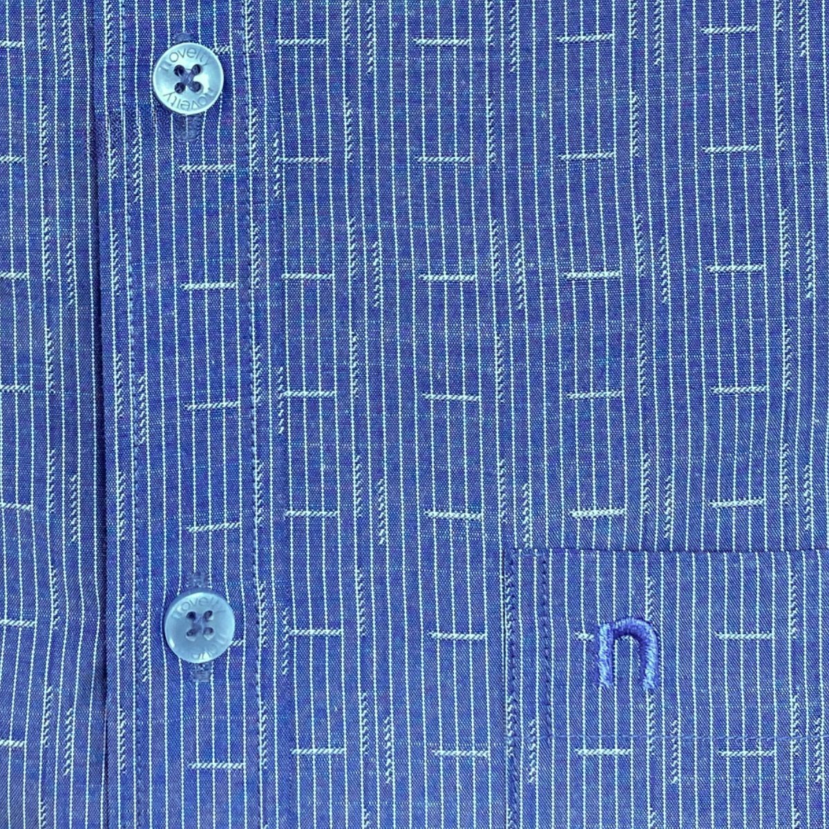 ÁO SƠ MI NAM DÀI TAY NOVELTY CLASSIC RECYCLED T/C CARO XANH DƯƠNG ĐẬM NSMMCNMRCC260878D