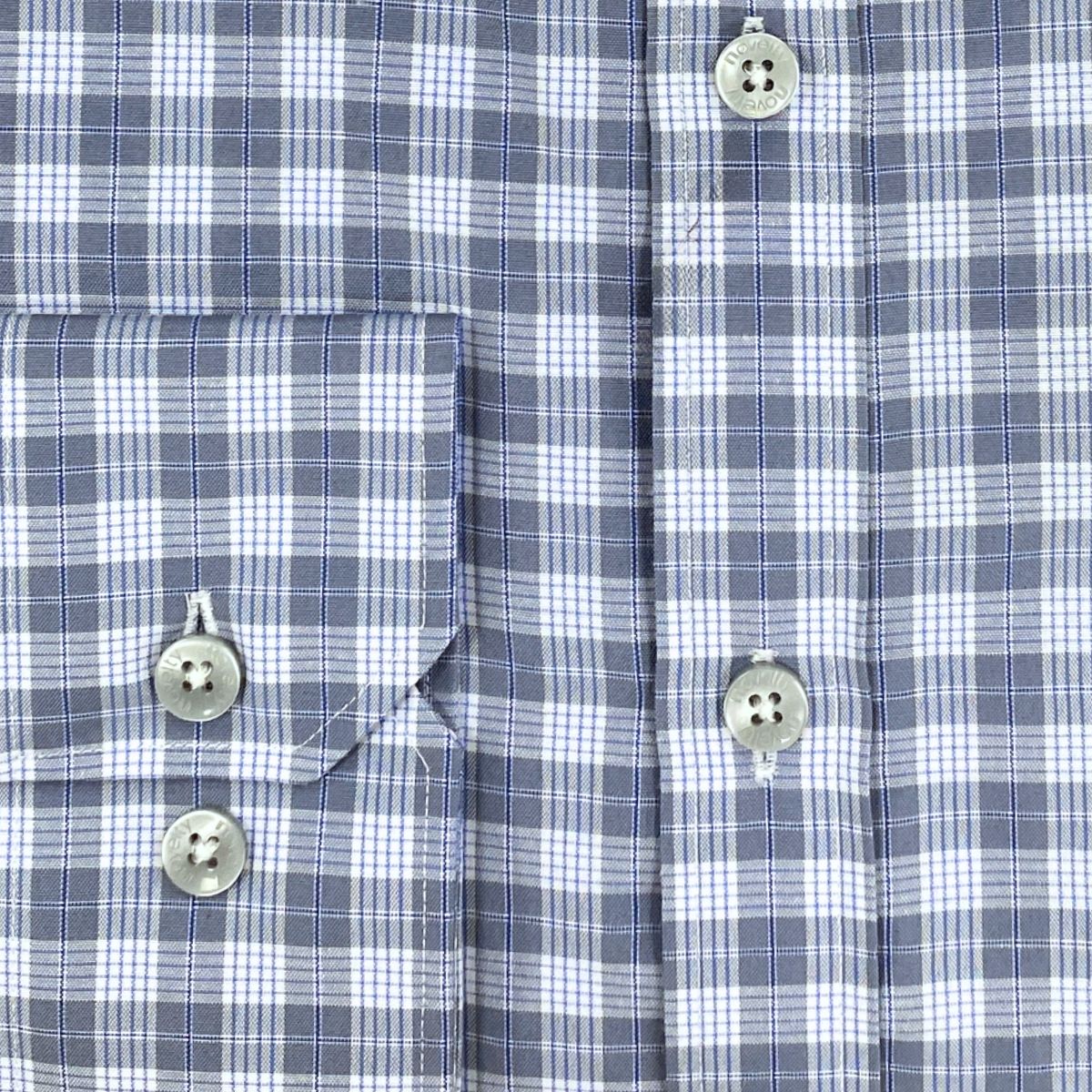 ÁO SƠ MI NAM DÀI TAY NOVELTY CLASSIC T/C CARO GHI NSMMCTMTCC250462D