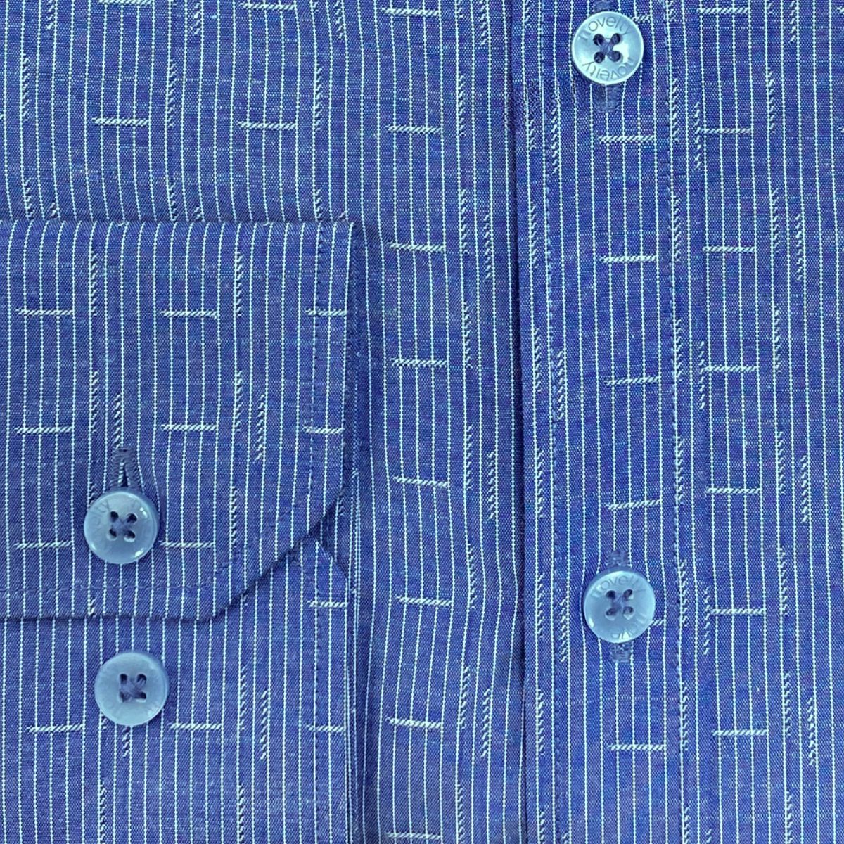 ÁO SƠ MI NAM DÀI TAY NOVELTY CLASSIC RECYCLED T/C CARO XANH DƯƠNG ĐẬM NSMMCNMRCC260878D