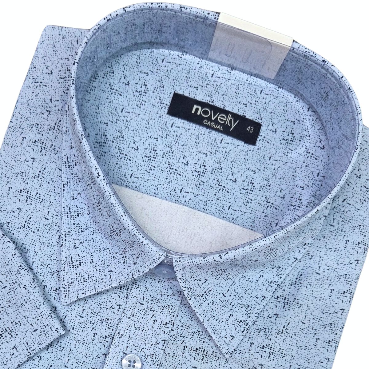 ÁO SƠ MI NAM NGẮN TAY NOVELTY CASUAL SPUN HOA VĂN XANH NSMMINMSPB261051N
