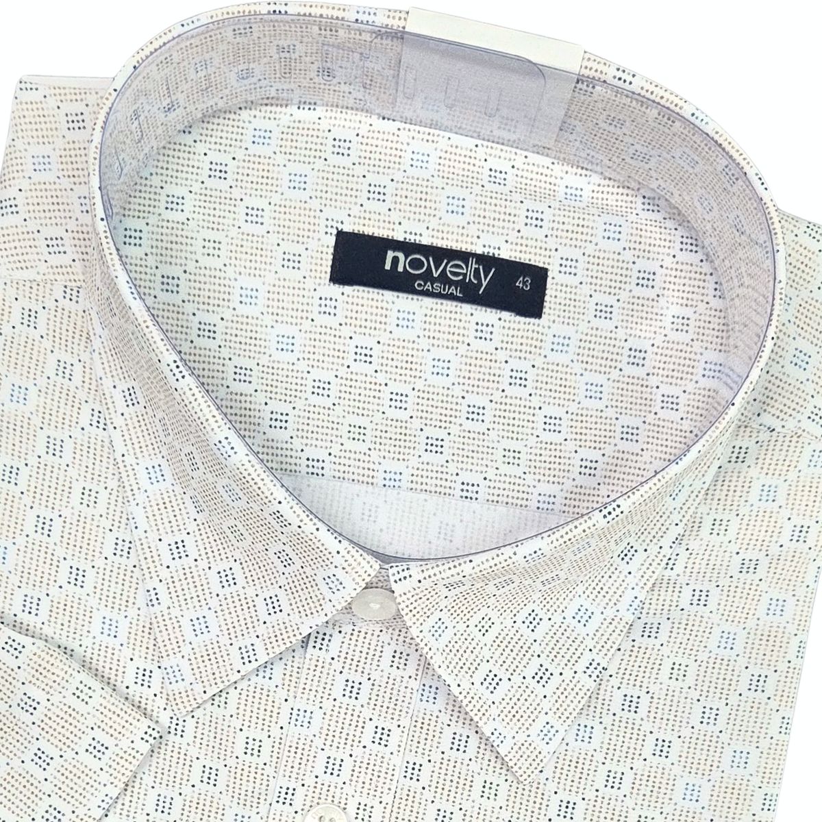 ÁO SƠ MI NAM NGẮN TAY NOVELTY CASUAL SPUN HOA VĂN VÀNG ĐỒNG NSMMINMSPB261054N