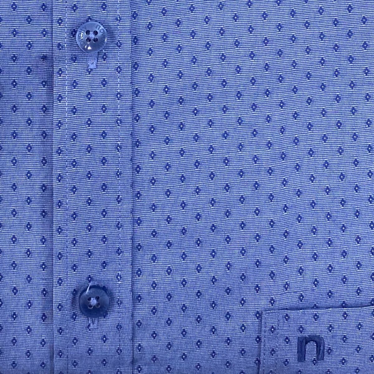 ÁO SƠ MI NAM DÀI TAY NOVELTY CLASSIC RECYCLED T/C HOA VĂN XANH NSMMINMRCC250763D