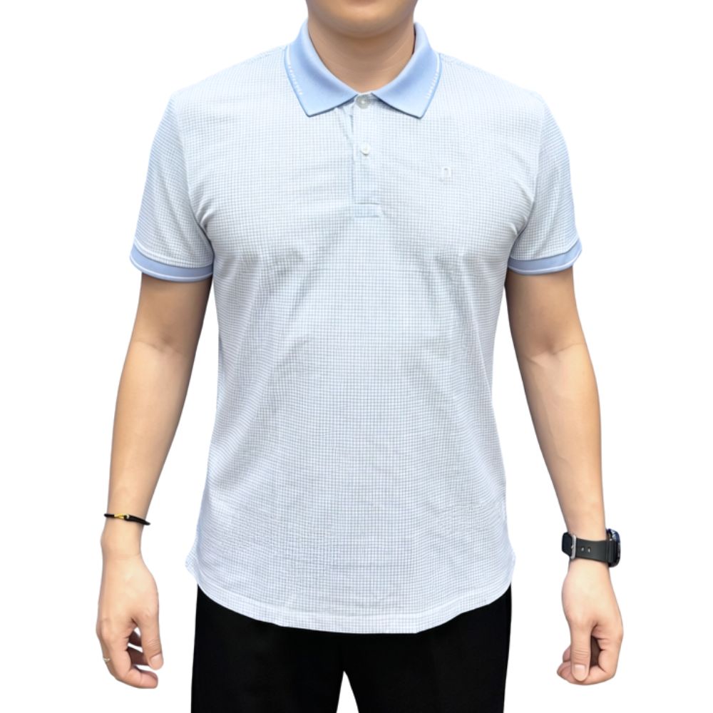ÁO POLO NAM NOVELTY REGULAR FIT SPUN POLY HOA VĂN XANH NATMINMPLR261020N