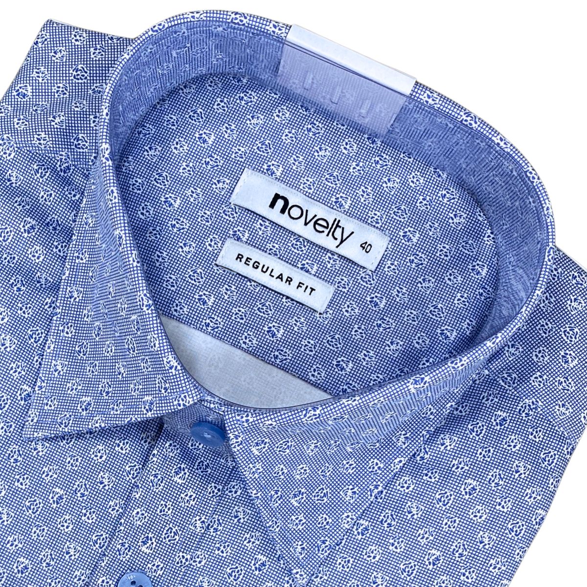 ÁO SƠ MI NAM DÀI TAY NOVELTY REGULAR FIT BAMBOO HỌA TIẾT XANH NSMMINMT3R250285D