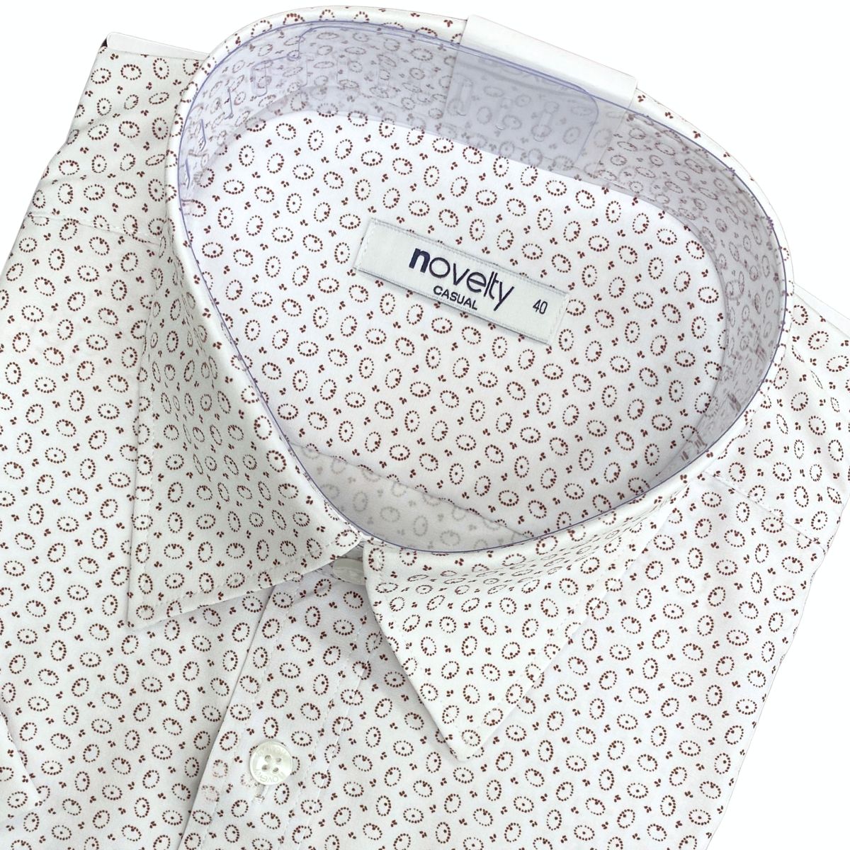 ÁO SƠ MI NAM NGẮN TAY NOVELTY CASUAL SPUN HOA VĂN XANH RÊU NSMMINMSPB260999N