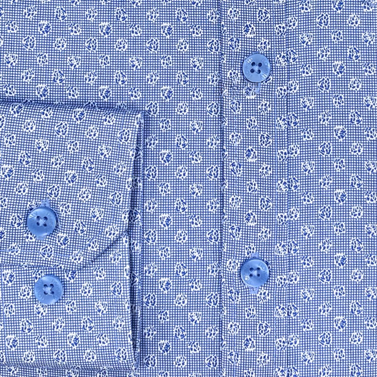 ÁO SƠ MI NAM DÀI TAY NOVELTY REGULAR FIT BAMBOO HỌA TIẾT XANH NSMMINMT3R250285D