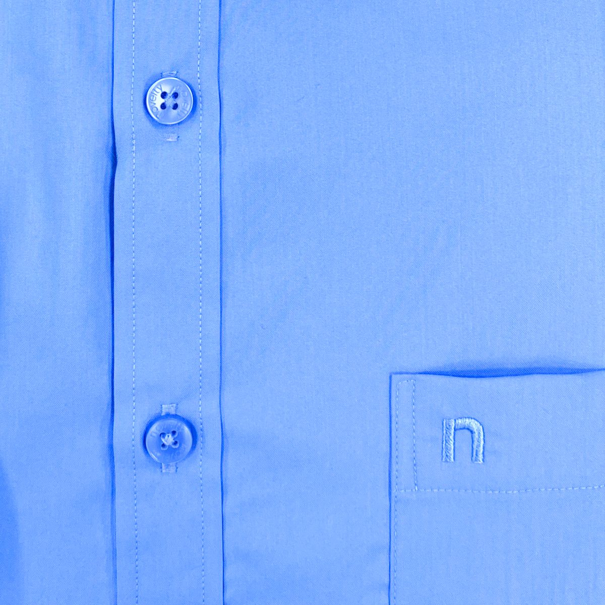 ÁO SƠ MI NAM NGẮN TAY NOVELTY REGULAR FIT SPUN TRƠN MÀU XANH NSMMMTMT2R250523N